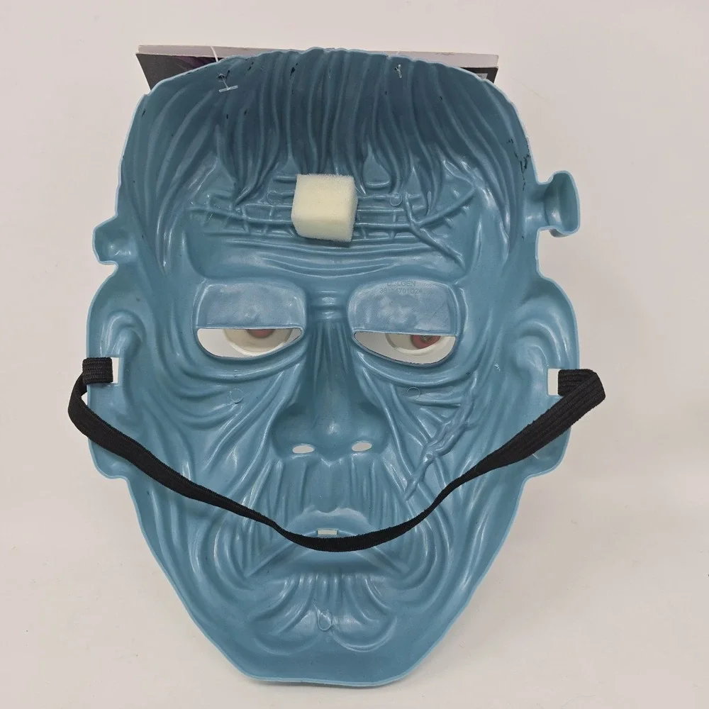 Googly Bulging‎ Eyes Mask Blue Frankenstein Zombie Halloween Costume